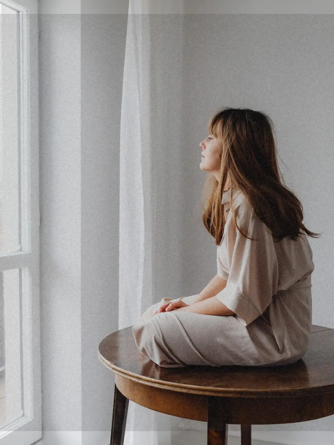 Home Woman relaxing deeply